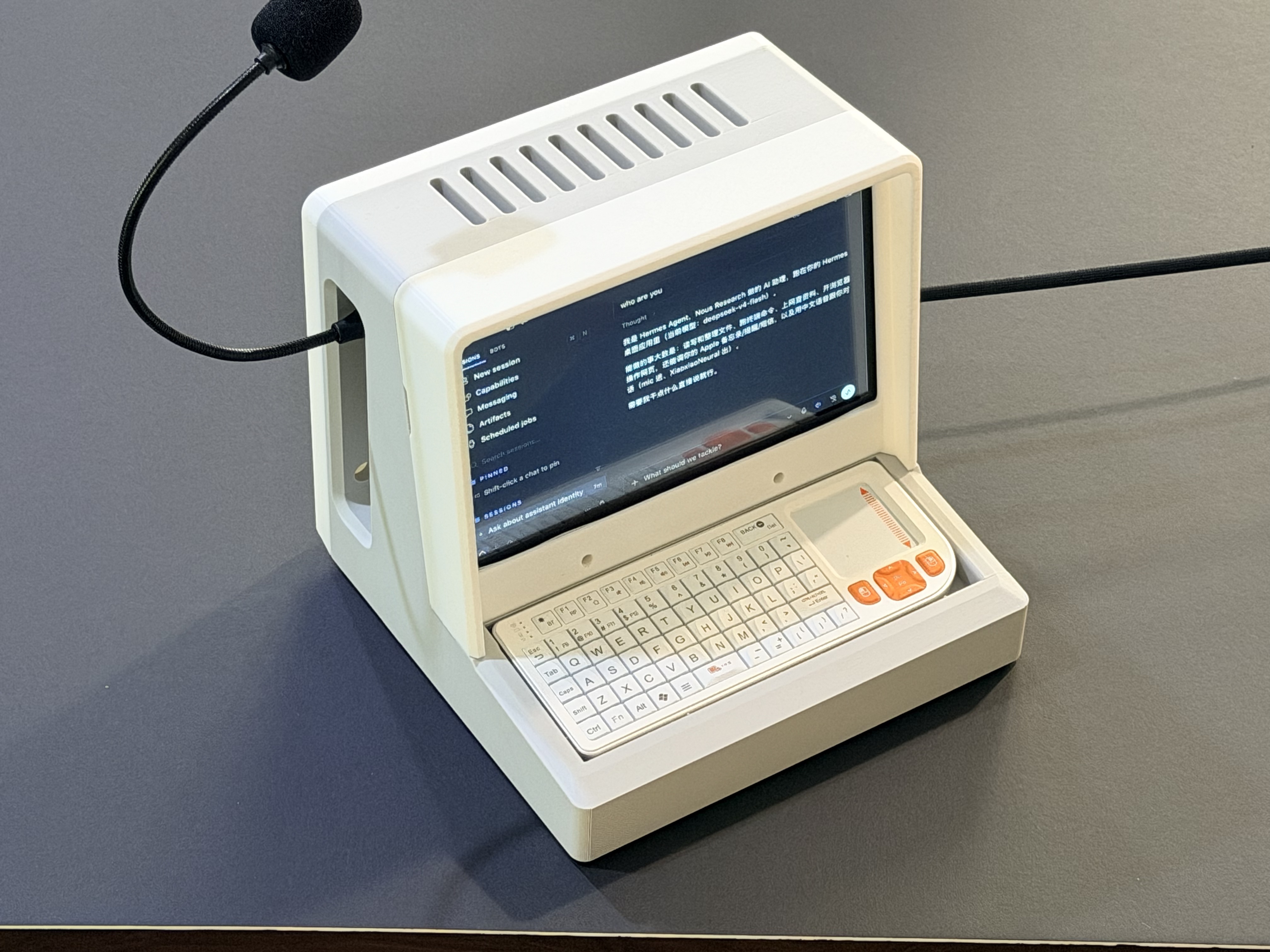 AI Agent Terminal with display and keyboard