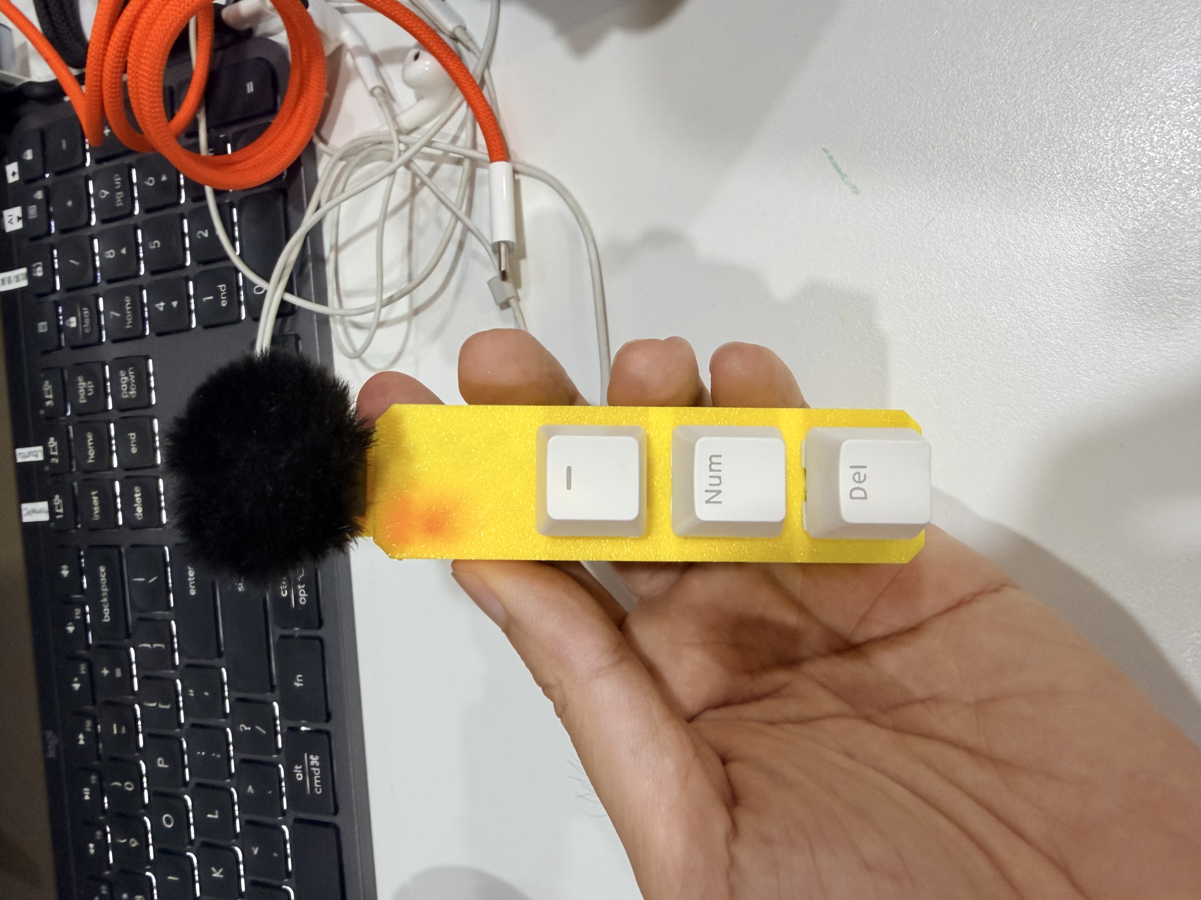 Finished three-key wireless macro keyboard